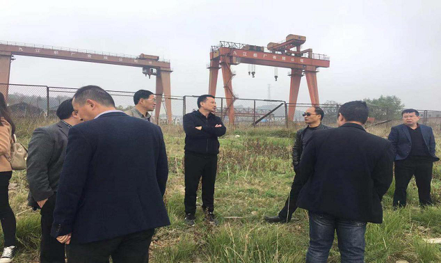 元灏水上游览项目、遵义舰项目与江西港航设计院一行赴湖口一时停泊船埠选址